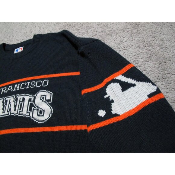 VTG San Francisco Giants Cliff Engle Black Sweater sz 3XL chalkline starter - Picture 3 of 8